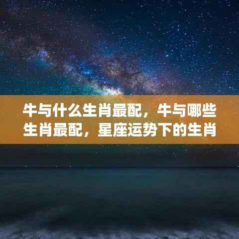 星座运势下的生肖和谐度解析，牛与哪些生肖最配？
